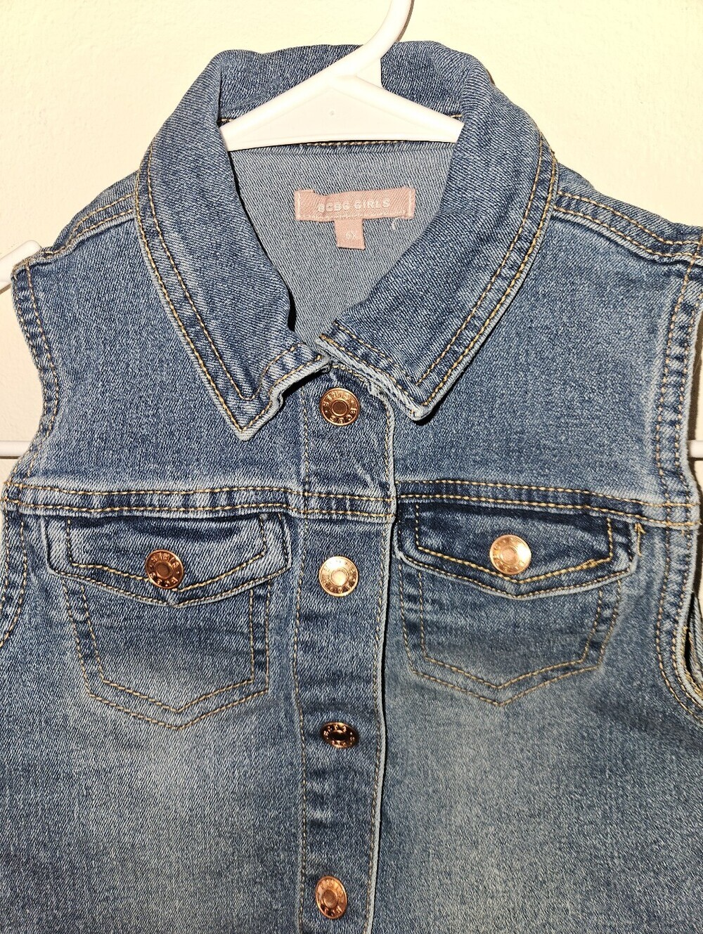 BCBG Girls Girls Jean Vest Size 6x - Picture 4 of 13